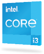 Insignia del procesador Intel Core i3
