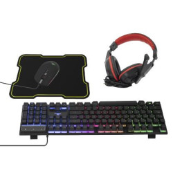 KIT HYDRA  YEYIAN TECLADO,MOUSE,MOUSEPAD,DIADEMA GAMER RGB