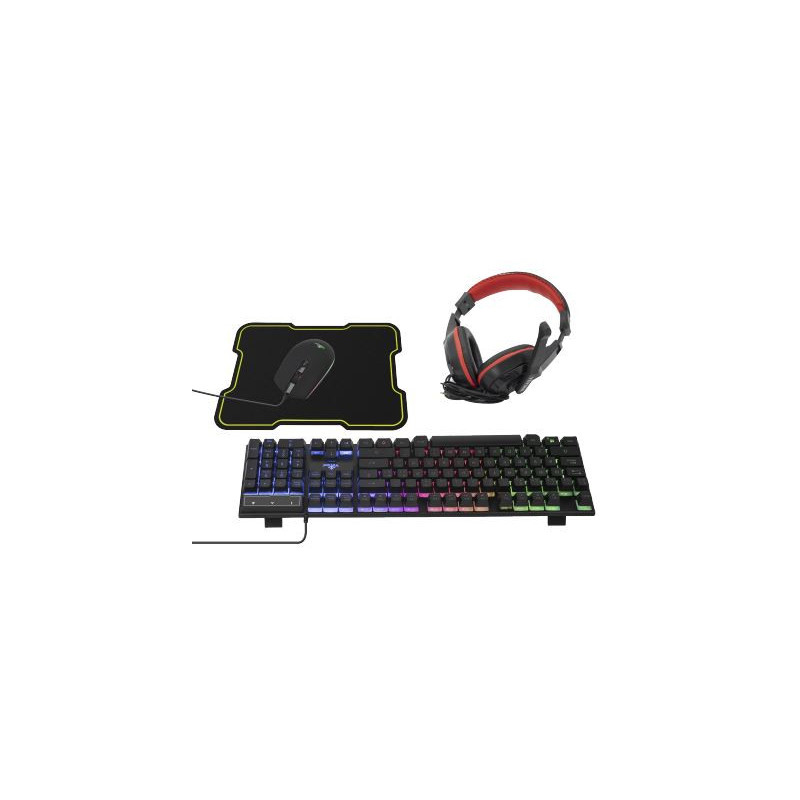 KIT HYDRA  YEYIAN TECLADO,MOUSE,MOUSEPAD,DIADEMA GAMER RGB