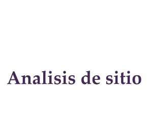 Analisis de sitio